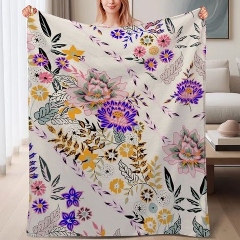 Couverture en polaire légère et douce pour adultes, chaude en microfibre,6080 pouces (1/4)