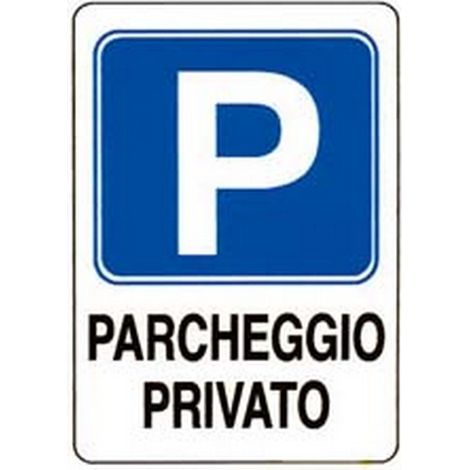 10PZ CARTELLO "PARCHEGGIO PRIVATO" - cm.20x30h.