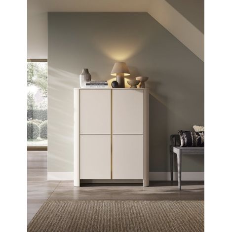 Vitrine Bari cachemire - 103x132x39 cm (1/5)