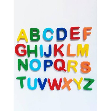 Aimants de réfrigérateur en forme d'alphabet (26 pièces) dans des couleurs aléatoires - Cadeau éducatif amusant pour anniversaires, remises de diplômes (1/5)