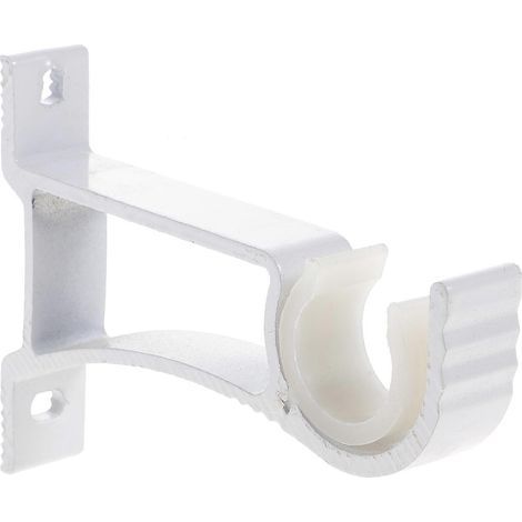 Lot de 4 supports de tringle à rideaux en alliage d'aluminium, crochets pour tringle.-11.2X7.8cm-White (1/3)