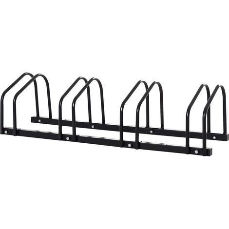 4 Places Râtelier à Vélos en Acier pour Rangement au Sol ou Mural Compatible VTT VAE (1/5)