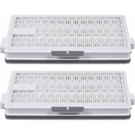 Confezione da 2 filtri HEPA Airclean Plus 50 per aspirapolvere Miele Complete C3 Powerline, S8340, Air Clean SF-HA 50 per Complete C2 C3 Compact C1 C2-2, Confezione da 2 pezzi di ricambio (1/4)