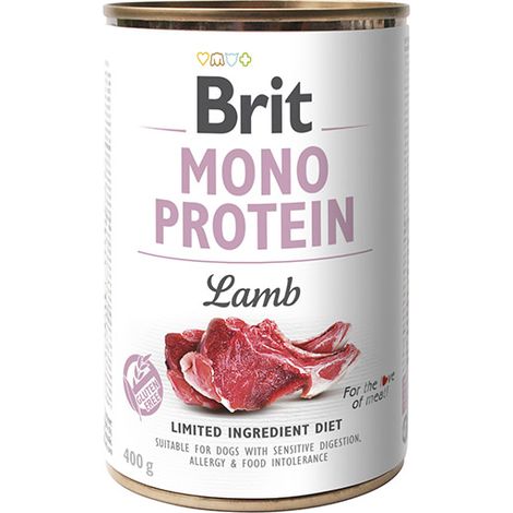 Alimento húmedo Brit Super Premium para perros adultos, monoproteína de cordero, 6 x 400 g (1/2)