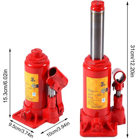 Cric hydraulique vertical 3T - Exclusivité entrepôt à l'étranger (1/5)