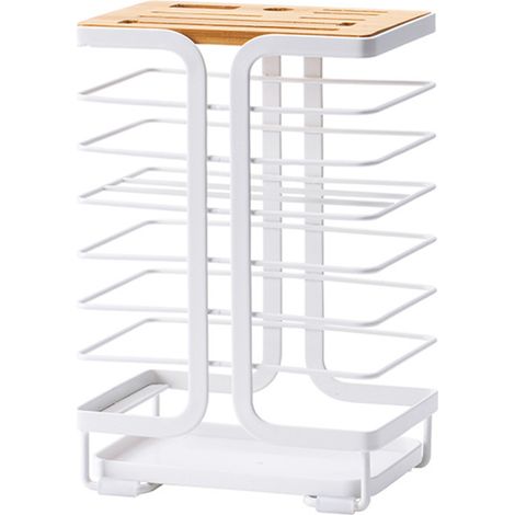 Porte-couteaux de cuisine, bloc à couteaux, support de rangement pour couteaux, organisateur de couteaux pour la maison avec plateau amovible (1/5)