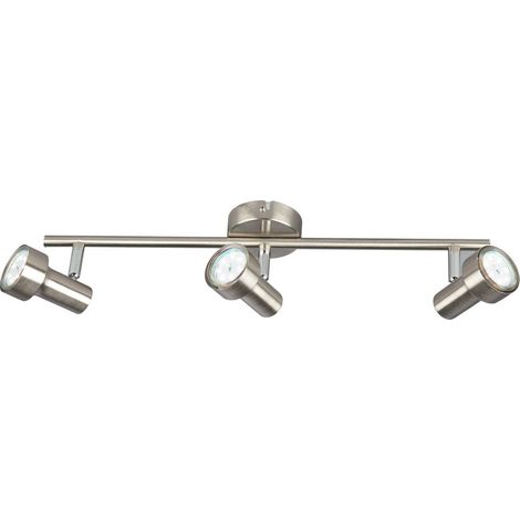 LED Deckenleuchte Spotleuchte 3xGU10 schwenkbar 3000K 12W Matt-Nickel Briloner