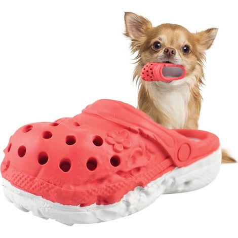 Jouet à mâcher pour chien, chausson en caoutchouc résistant pour chiots, jouet robuste idéal pour l'éducation et le nettoyage des dents. (1/3)