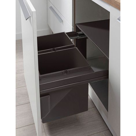 Wesco Abfallsammler Pullboy Soft Comfort 1 für 60er Unterschrank mit Zweifachtrennung 2 x 17 Liter (1/5)