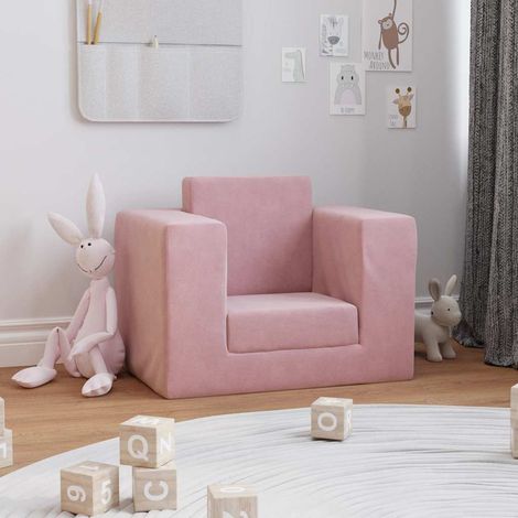 Canapé-lit,Canapé convertible pour enfants Rose Peluche douce CFW43313 (1/5)