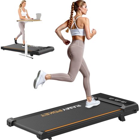 Tapis de course, moteur de 2,5 CV, design compact et pliable, noir (1/2)