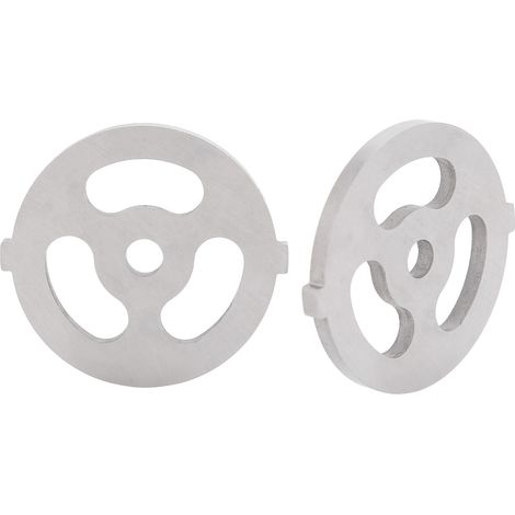 Lame de hachoir à viande, plaque de coupe en acier inoxydable 304, 7mm/0,3 pouces ID pour broyeur de Type 5 /B (couteau à 3 trous) 2 pièces (1/5)