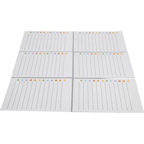 Panneau de planification adhésif nano réutilisable, note autocollante lavable à l'eau, tableau de rappel effaçable (6 feuilles + 1 marqueur blanc) (1/5)
