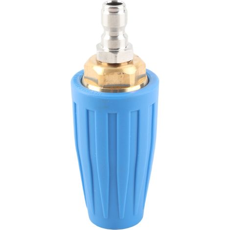 Boquilla turbo de 3000 PSI y 1/4" para hidrolavadoras – Para todo tipo de metales y latón – Azul – 4.0 GPM – Conexión rápida (1/5)