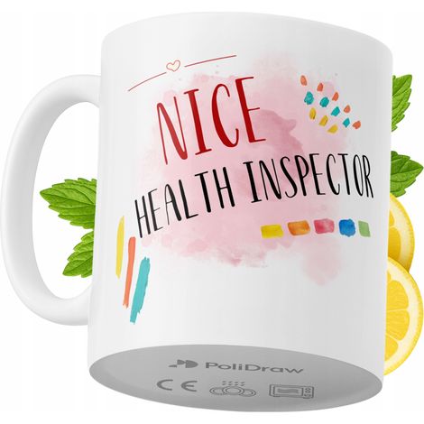 Mug humoristique pour inspecteur sanitaire, avec texte amusant et design graphique. Idéal pour les anniversaires, les fêtes et les jours fériés. Mug premium pour toutes les occasions spéciales, à la m (1/5)