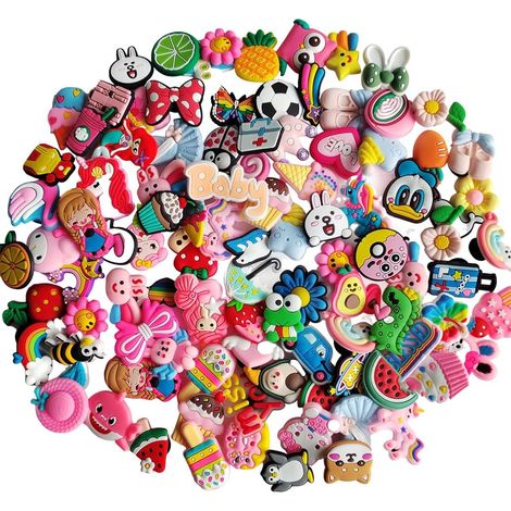 20 ciondoli in PVC per scarpe, decorazioni a tema cartoni animati, compatibili con Crocs, braccialetti e idee regalo (misti) (1/5)