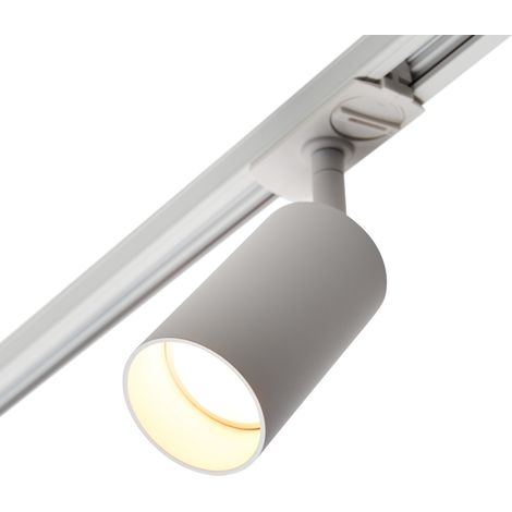 Litecraft Bexley Track Light Low Profile GU10 Adjustable Spotlight Head - White (1/5)
