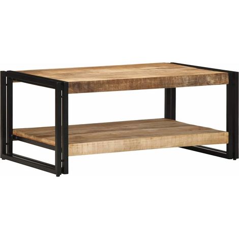 Maison Exclusive - Couchtisch 90x50x38 cm Raues Massivholz Mango (1/5)