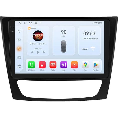 Autoradio, touchscreen, compatibilità con smartphone, compatibile con Mercedes Benz Classe E W211, Classe GLS W219, W463, W209, QS8 (1/2)