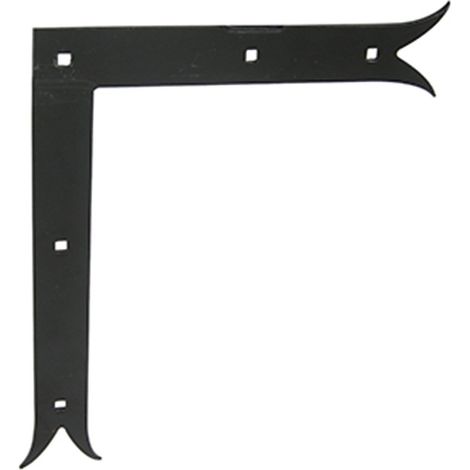 Afbat – Contre équerre bout queue de carpe 250mm x 300mm – Fixation pour volets en bois – Noir – Renforcement décoratif