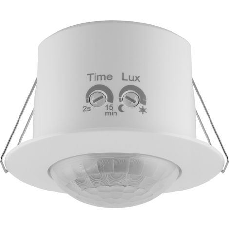OSRAM SENSOR plafonnier plat affleurant avec capteur de mouvement/lumière 360° en plastique blanc, protection IP20, pour cages d'escalier et toilettes (1/5)