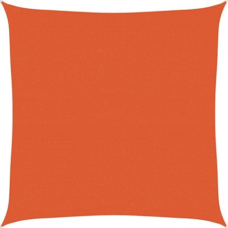 Vela Parasole Telo Ombra Parasole a Vela 160 g/m² Quadrata Arancione 4x4 m in HDPE (1/4)