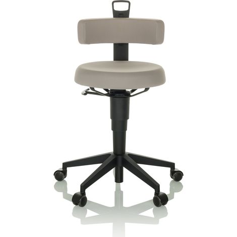 Tabouret de travail / chaise d'équilibre TOP WORK FLEX Tissu gris hjh OFFICE