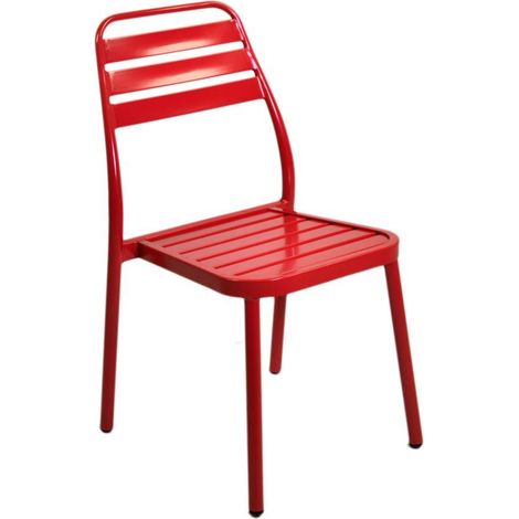 Sedia impilabile in Alluminio Rosso mod. Las Vegas (1/3)