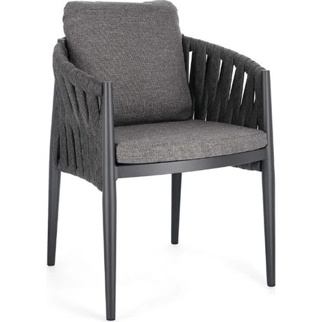 Sedia da giardino Bolzano Juno 63x60 Antracite Alluminio