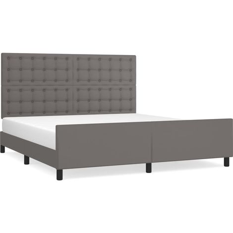 Maison Exclusive - Giroletto con Testiera Grigio 180x200 cm in Similpelle (1/5)