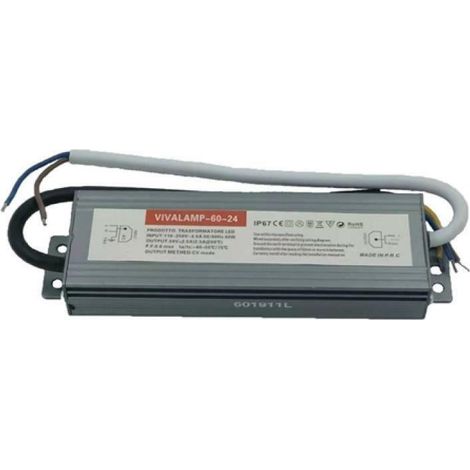 Trasformatore led 60w alimentatore led 24v dc per striscia e lampadine driver
