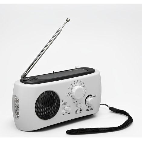 LICAEVEY Radio Météo d'urgence AM FM - Cranche à Main Solaire de (1/5)