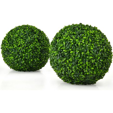 2PCS Artificial Topiary Balls Faux Pot Plant Wedding Party Garden Home Decor (1/5)