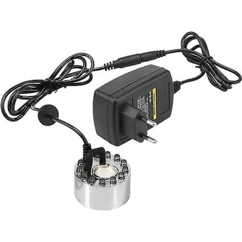 LYERCW - Machine à brouillard, fontaine d'eau, bassin, machine à brouillard pour Halloween, Noël, Pâques, fête, décoration de festival, prise UE, lumières LED [HK] (1/5)