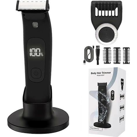 Tondeuse à barbe électrique pour hommes - Étanche, avec sabot réglable (1/5)
