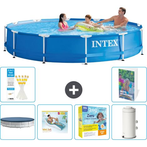 Frame Pool Rund - 366x76 cm - 7-teilig S135