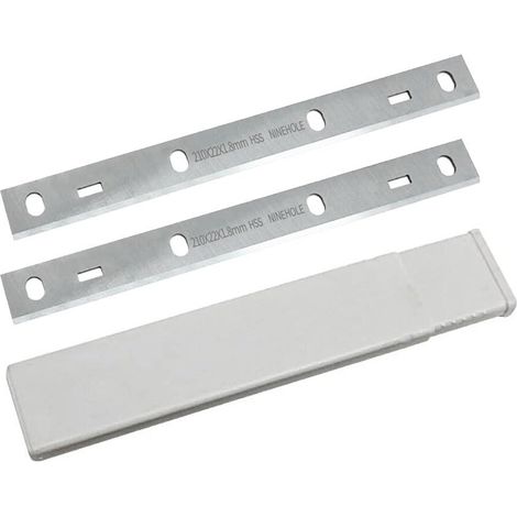 2 Pieces HSS Planer Blades 210 mm, 210 mm Planer Irons for Planer Woodworking Machines, 210 x 22 x 1.8 mm (1/4)