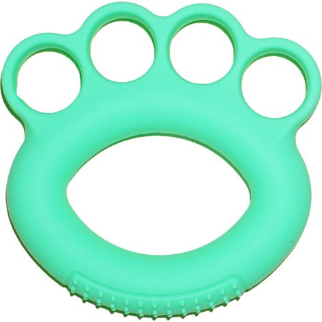 Anneau d'exercice en silicone flexible pour renforcer les doigts des enfants et étudiants - Entraînement de la main, vert (1/5)