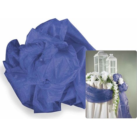 Teli in organza blu, Mt 3 x 1,45 H