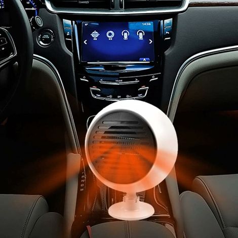 12V 120W Portable Car Heater Fan Window Demister Windshield Defroster 360° Rotating Electric Cooling Heater Fan (1/4)