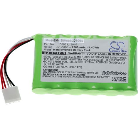 vhbw batteria compatibile con Ideal UniPRO MGig1 dispositivo di misurazione (2000mAh, 7,2V, NiMH)