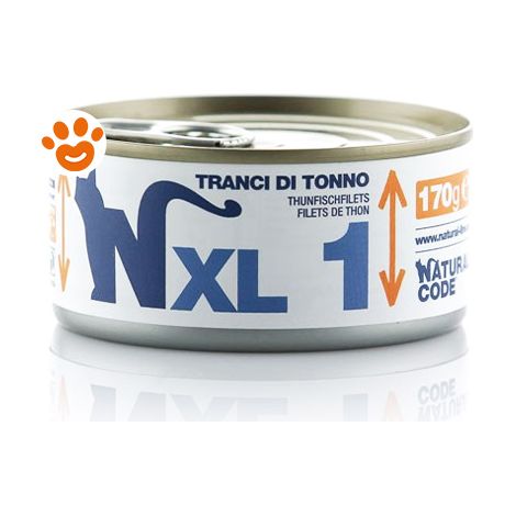Natural Code 1 Cat Adult XL Tranci di Tonno - Natural Code 1 Cat Adult XL Tranci di Tonno - Lattina Da 170 Gr