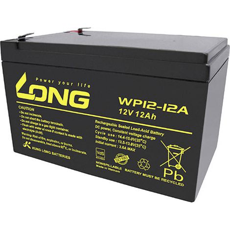 Long WP12-12A/F2 AGM Batterie 12V 12Ah
