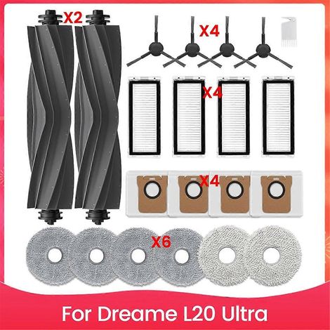 Accessoires pour aspirateur Dreame L20 Ultra : brosse principale, filtre HEPA, lingettes de rechange. (1/4)