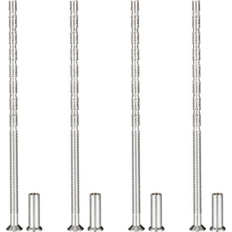 Vis Poignée Meuble M4x100, Vis Rupture Tête Fraisée Phillips 4 Pcs pour Poignée Tiroir Tête Fraisée Plate Phillips avec Manchon pour Porte Levier (1/5)