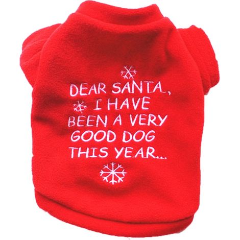 Pull Chien - Pull Noël Imprimé En Peluche - Manches Longues - Pour Chiens Et Chats - Tailles XS À L (1/4)
