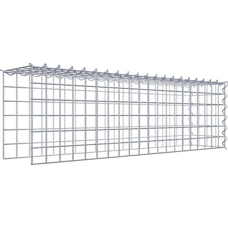 Gabiondeco - Gabion - Element de prolongation en hauteur et en longueur 100 cm x 30 cm x 20 cm (L x H x P). maille 5 x 5 cm. Spirale. Attention il manque deux grill... (1/5)