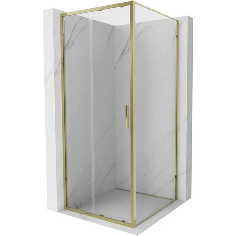 Mexen Exo Schiebetür-Duschkabine 120 x 120 cm, transparent, gold - 8151-120-120-50-00 (1/5)