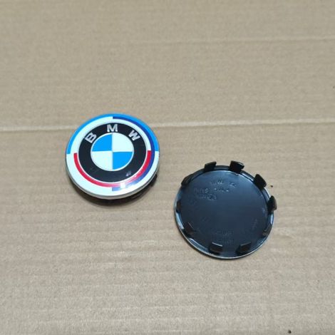 BMW Radkappen (56 mm) – Jubiläumsedition, Aluminium-Radkappen, kompatibel mit 1er- bis 6er-Reihe, X1- bis X6-Reihe, 320 GT, Auto-Radzubehör, 4er-Set – mehrfarbig