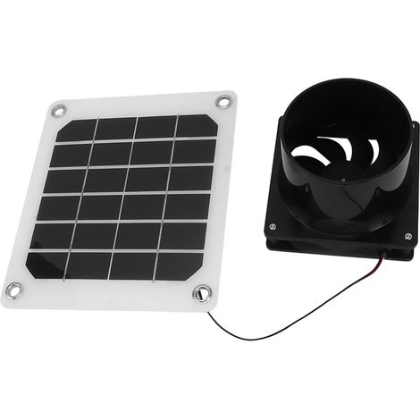 Kit de ventilateur d'extraction solaire 10 W avec filet de protection, ventilateur solaire portable de 15 cm pour poulailler.
